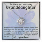Granddaughter You have me Wrapped Around Your Finger- Love Knot Necklace