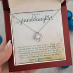 Granddaughter You Make Me Smile- Love Knot Necklace