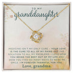 Granddaughter You Make Me Smile- Love Knot Necklace