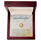 Granddaughter You Make Me Smile- Love Knot Necklace