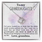 Granddaughter You Mean So Much To Me - Love Knot Necklace
