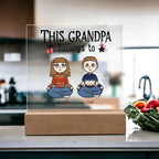 Grandfather Gift Personalized Grandkids Acrylic Plaque