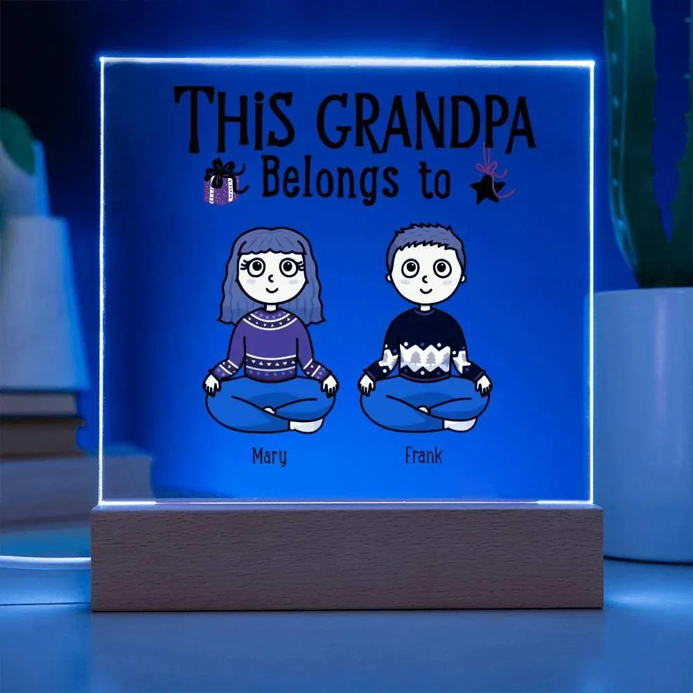 Grandfather Gift Personalized Grandkids Acrylic Plaque