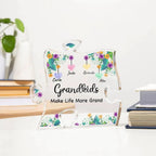 Grandkids Make Life Grand Personalized Acrylic Puzzle Plaque