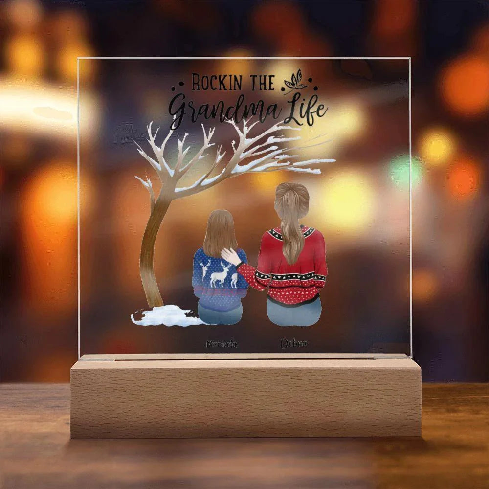 Grandma or Grandpa Gift - Rockin' the Life Custom Acrylic Plaque
