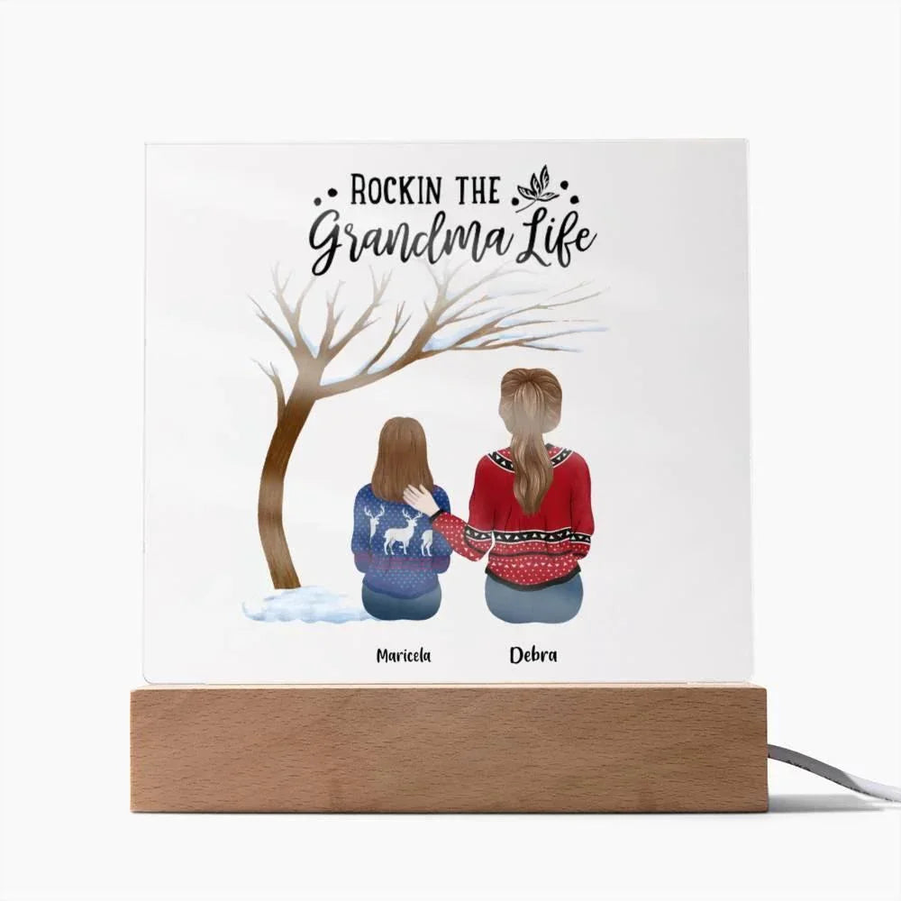 Grandma or Grandpa Gift - Rockin' the Life Custom Acrylic Plaque