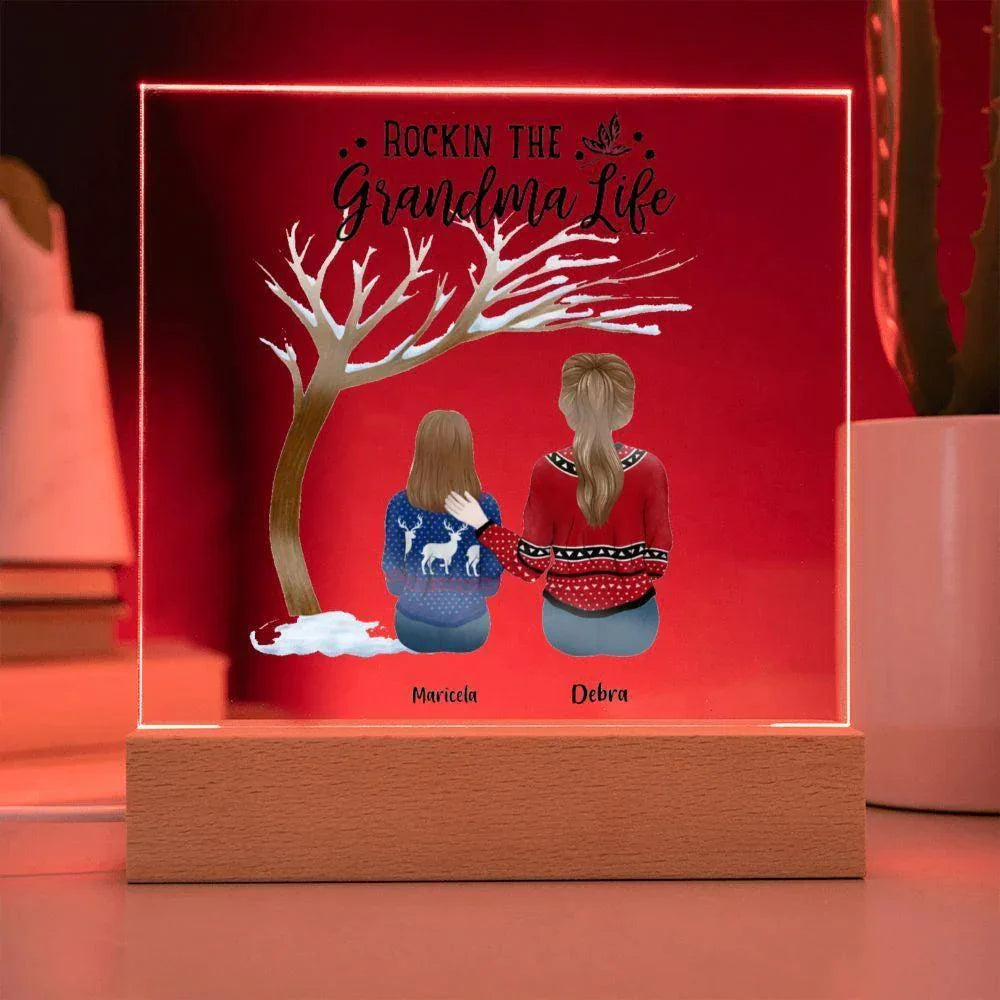 Grandma or Grandpa Gift - Rockin' the Life Custom Acrylic Plaque