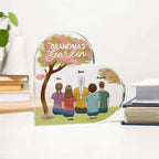 Grandma's Garden Personalized Acrylic Heart Plaque