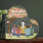 Grandma's Garden Personalized Acrylic Heart Plaque