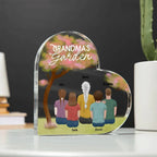 Grandma's Garden Personalized Acrylic Heart Plaque