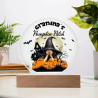 Grandma's Pumpkin Patch - Personalize with Grandkid's Names for a Spooky Halloween Acrylic Plaque