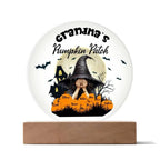 Grandma's Pumpkin Patch - Personalize with Grandkid's Names for a Spooky Halloween Acrylic Plaque