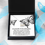 Grandmother - Granddaughter We Have a Bond That Spans the Years Heart Pendant Necklace