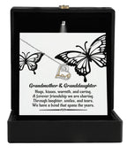 Grandmother - Granddaughter We Have a Bond That Spans the Years Heart Pendant Necklace