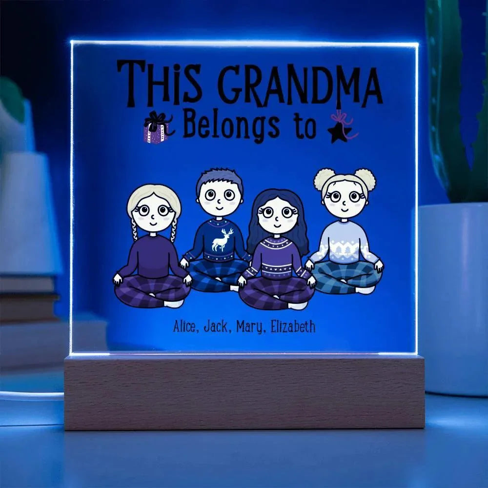 Grandmother Personalized Gift From Grandkids Acrylic Plaque