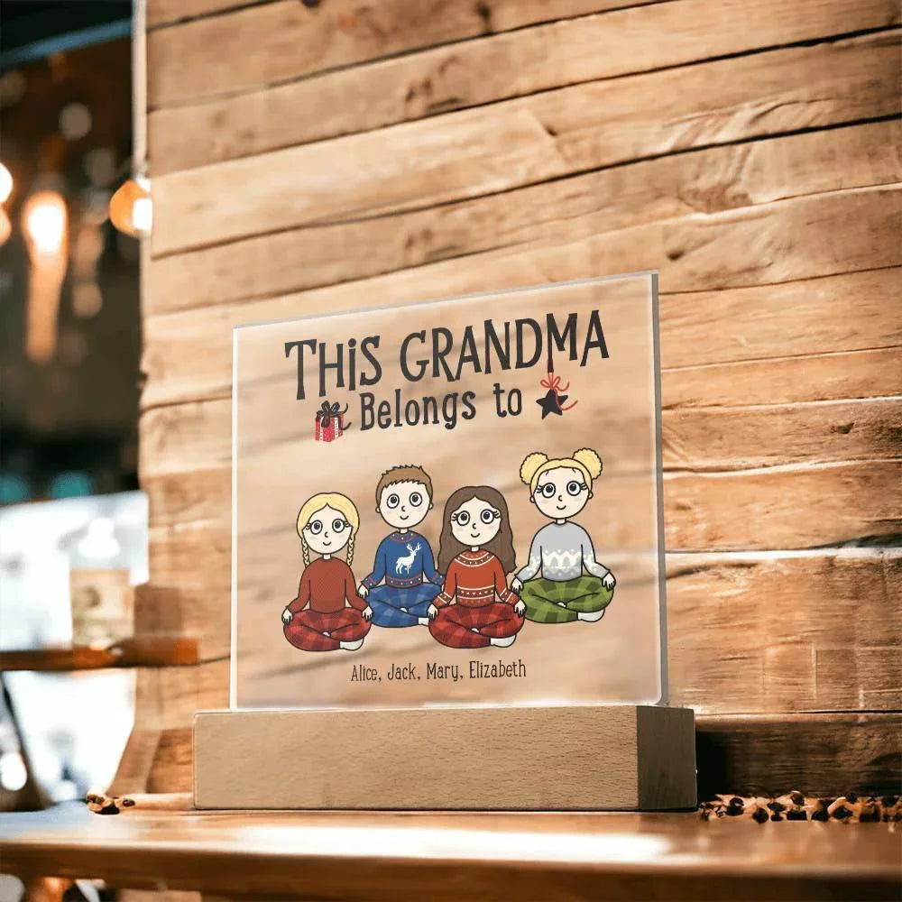 Grandmother Personalized Gift From Grandkids Acrylic Plaque