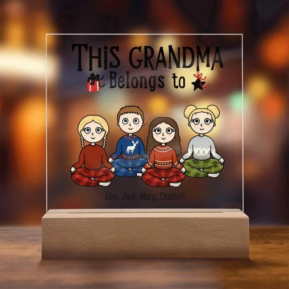 Grandmother Personalized Gift From Grandkids Acrylic Plaque