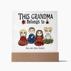 Grandmother Personalized Gift From Grandkids Acrylic Plaque