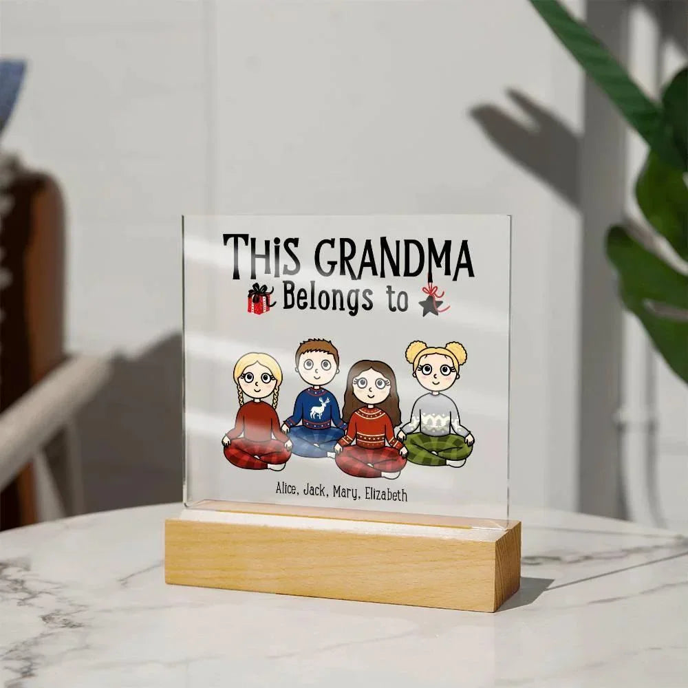 Grandmother Personalized Gift From Grandkids Acrylic Plaque