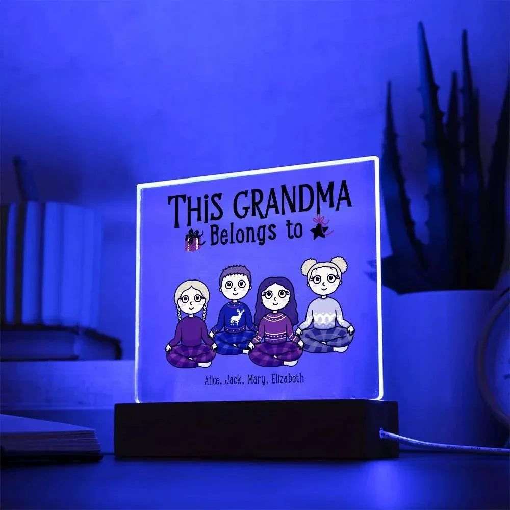Grandmother Personalized Gift From Grandkids Acrylic Plaque