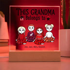 Grandmother Personalized Gift From Grandkids Acrylic Plaque