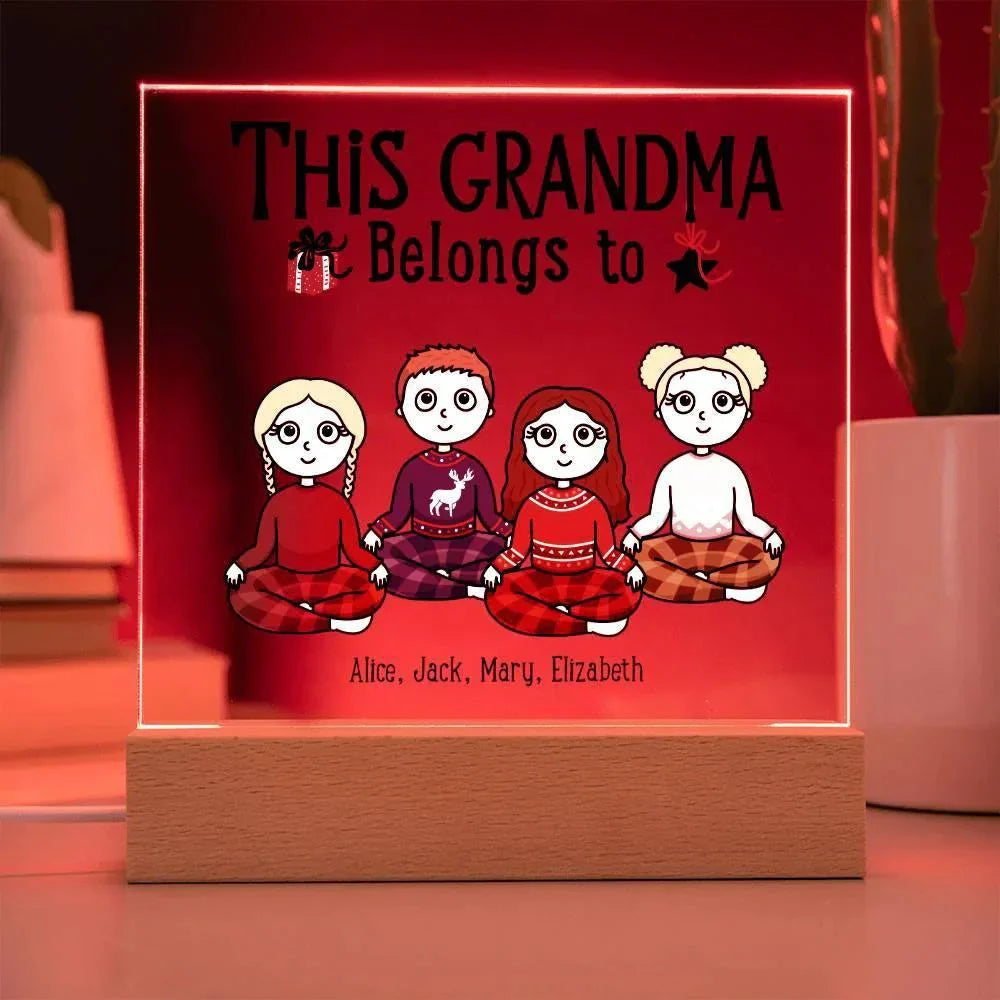 Grandmother Personalized Gift From Grandkids Acrylic Plaque