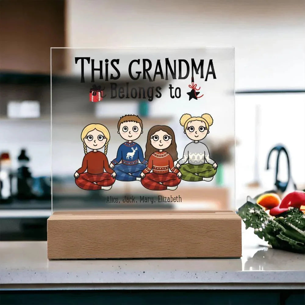Grandmother Personalized Gift From Grandkids Acrylic Plaque