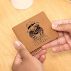 Grandpa Bear Custom Printed Leather Wallet