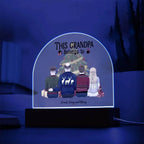 Grandpa Personalized Christmas Gift - This Grandpa Belongs to Grandkids - Dome Acrylic Plaque