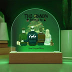 Grandpa Personalized Christmas Gift - This Grandpa Belongs to Grandkids - Dome Acrylic Plaque
