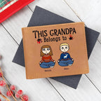 Grandpa Personalized Cowhide Leather Wallet