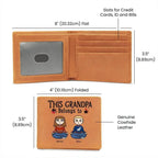 Grandpa Personalized Cowhide Leather Wallet