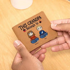 Grandpa Personalized Cowhide Leather Wallet