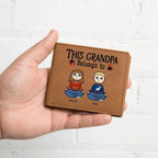 Grandpa Personalized Cowhide Leather Wallet