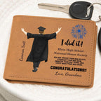 Son, Grandson, Brother, Nephew Custom Graduation Leather Wallet