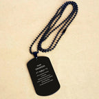 Grandson Black Dog Tag Necklace Christmas Birthday Gifts Life is learning to dance in the rain