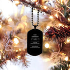 Grandson Black Dog Tag Necklace Christmas Birthday Gifts Life is learning to dance in the rain