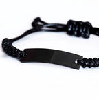 Grandson Engraved Black Rope Bracelet, Motivational Heartfelt Birthday, Christmas Holiday Gifts For Grandson, You are Braver than you Believe, Loved More than you Know