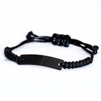 Grandson Engraved Black Rope Bracelet, Motivational Heartfelt Birthday, Christmas Holiday Gifts For Grandson, You are Braver than you Believe, Loved More than you Know