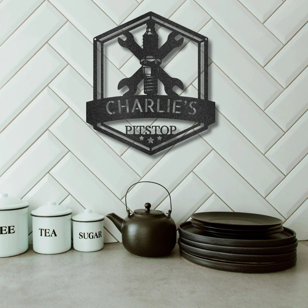 Grease Time Personalized Name Indoor Outdoor Metal Wall Art