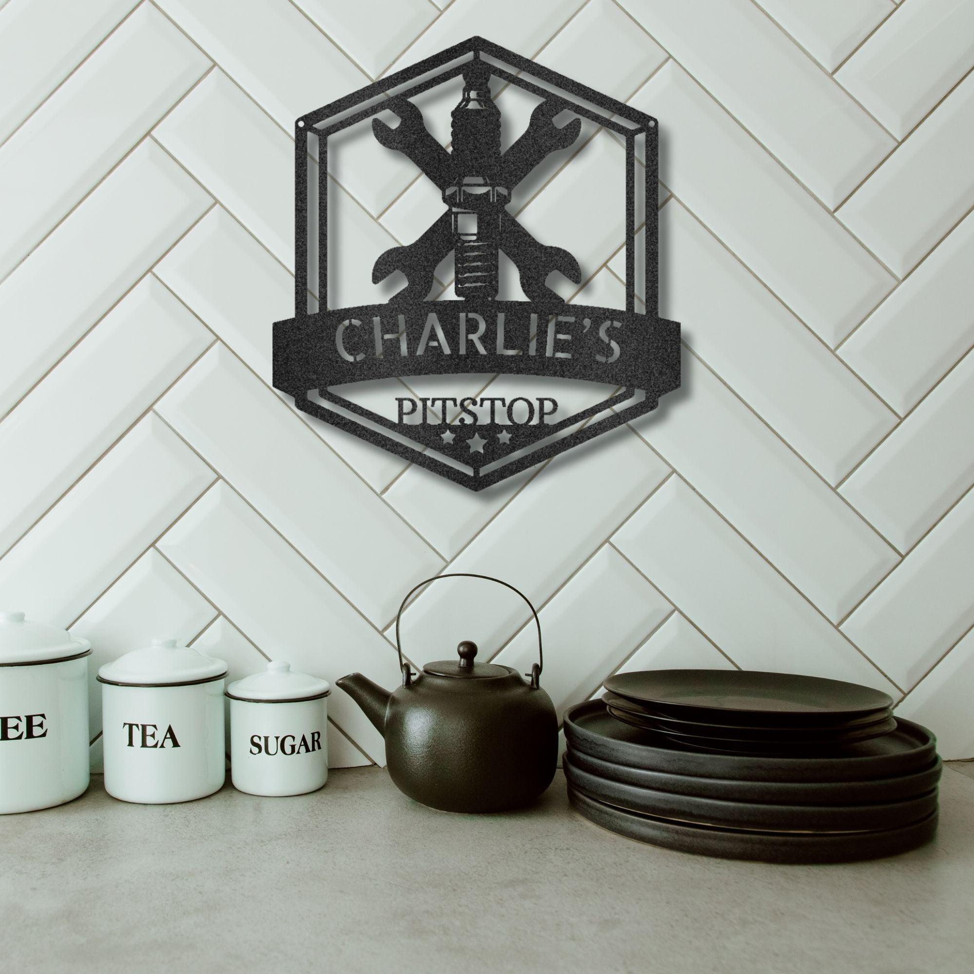 Grease Time Personalized Name Indoor Outdoor Metal Wall Art - Mallard Moon Gift Shop