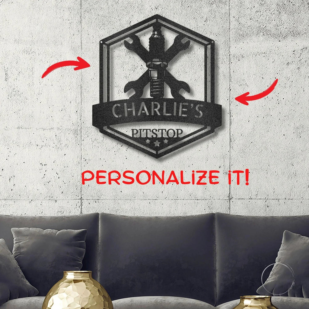 Grease Time Personalized Name Indoor Outdoor Metal Wall Art