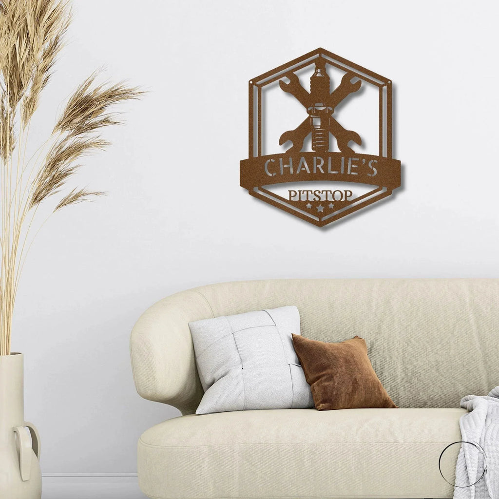Grease Time Personalized Name Indoor Outdoor Metal Wall Art