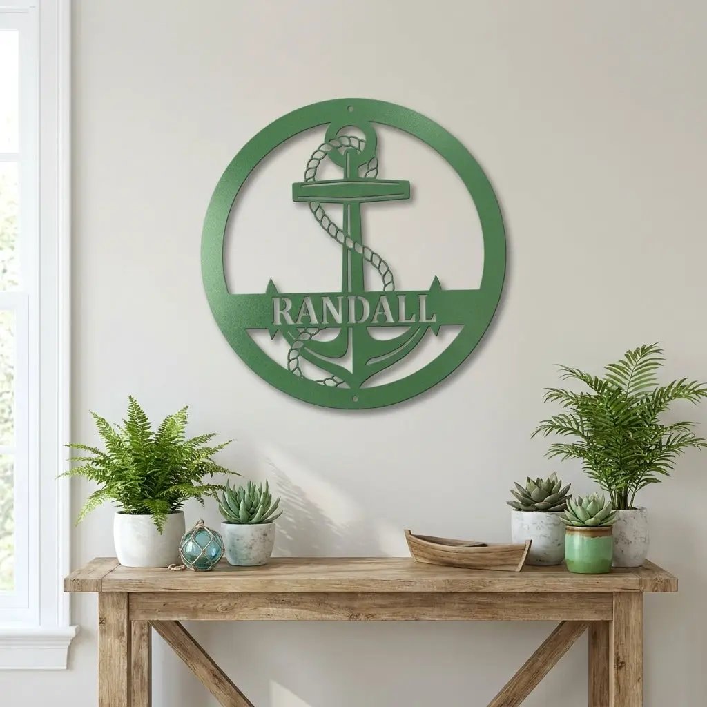 Personalized Anchor Name Metal Art – Your Name, Your Anchor
