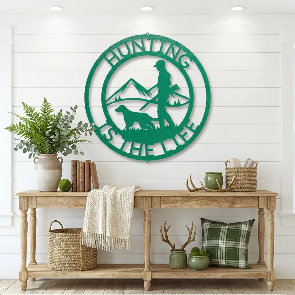 The Hunter Personalized Monogram Indoor Outdoor Steel Wall Sign
