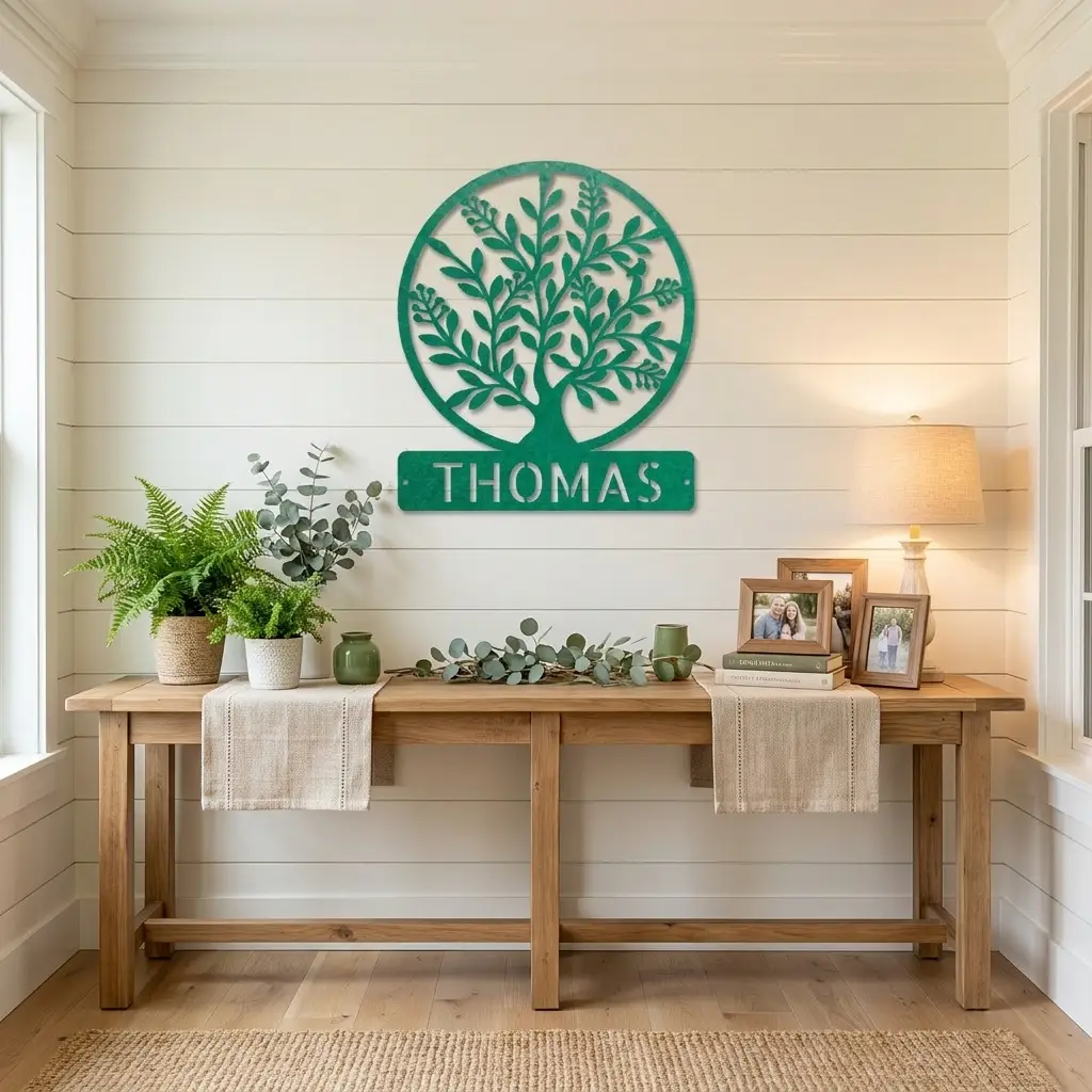 Personalized Tree of Life Metal Wall Sign: Celebrate Your Roots