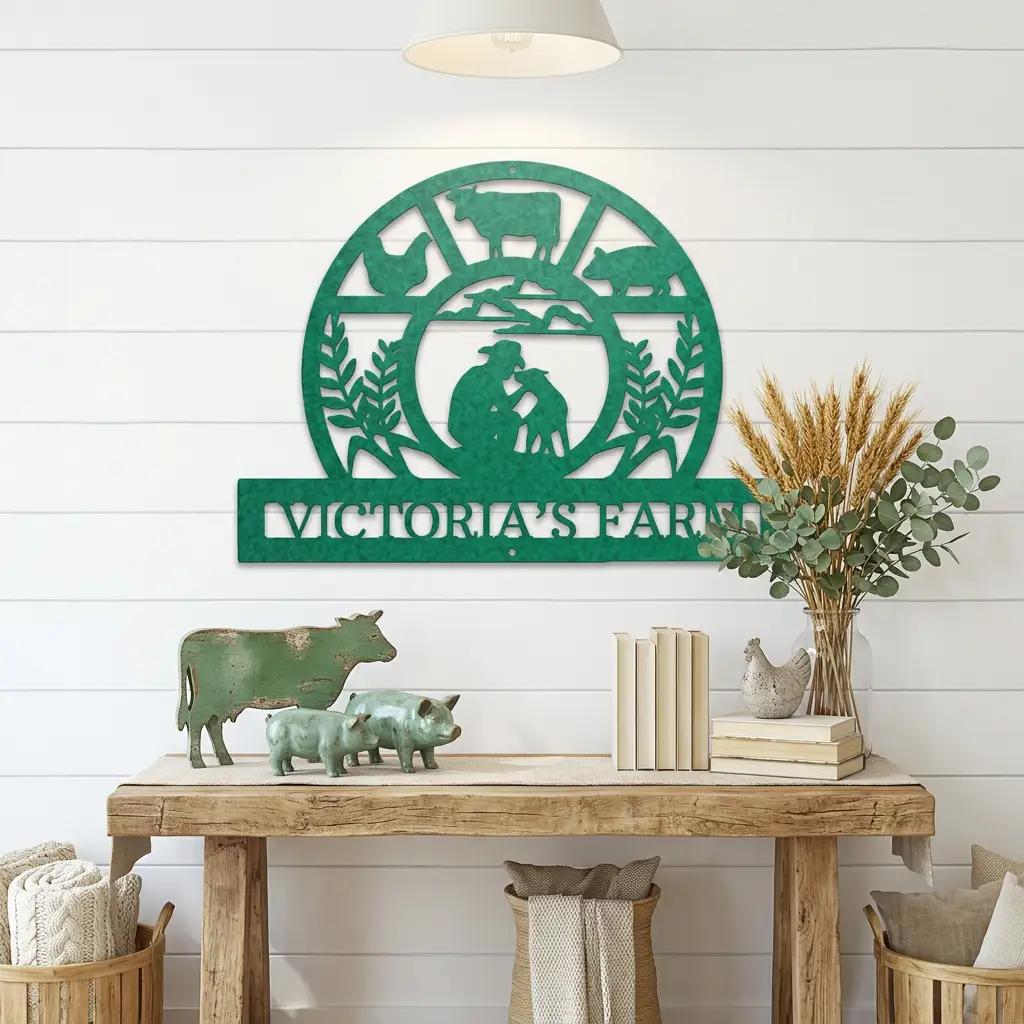 Personalized Farm Metal Wall Art – Custom Family Farm Sign – Ranch Decor – Barn Wall Art – Livestock Sign – Gift for Farmers