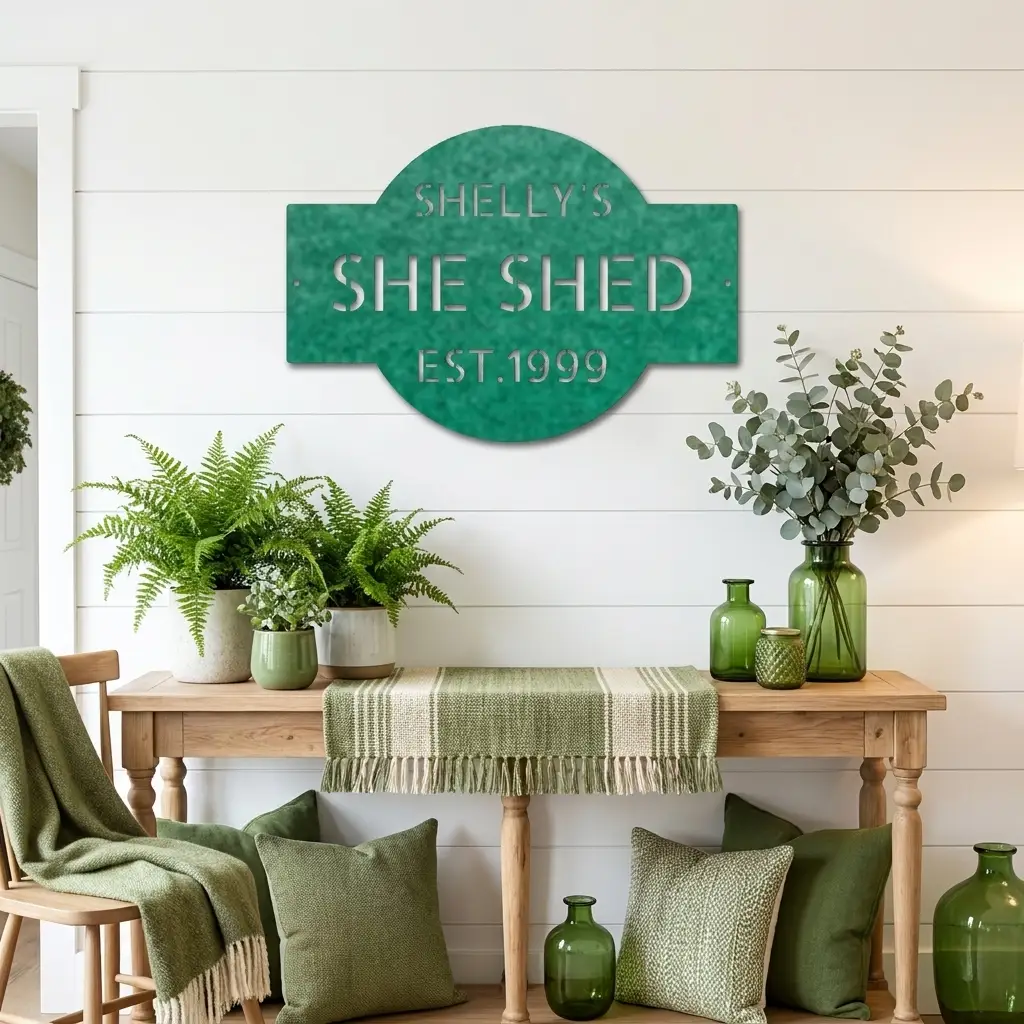 Personalized 3 Line Metal Wall Sign, Custom Name & Phrase Wall Art, Family Home Garage She Shed Man Cave Sign, Custom Metal Decor, Personalized Housewarming Gift