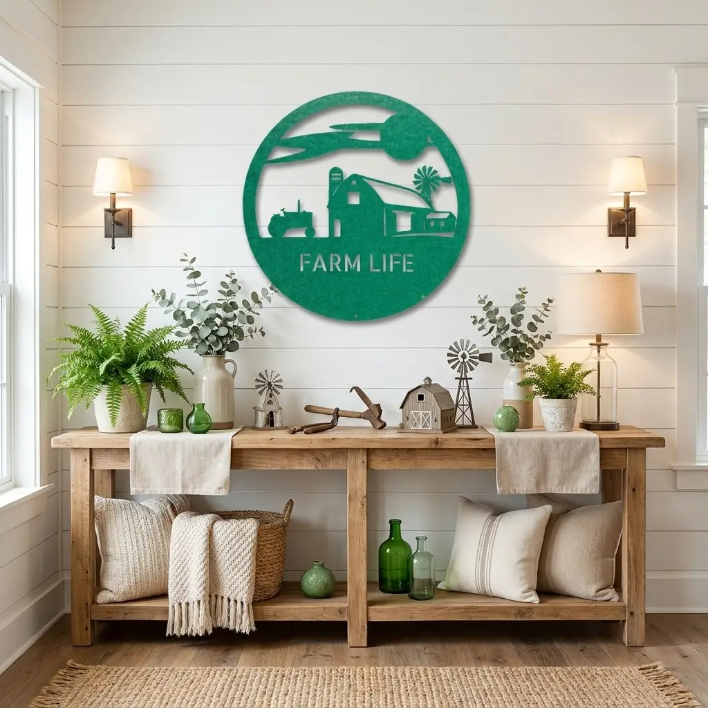 Personalized Farm Life Metal Sign – Custom Farm Name Sign – Rustic Farmhouse Wall Decor – Barn & Ranch Metal Art