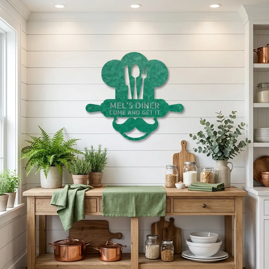 Personalized Diner Metal Wall Art: Where Every Meal is Your Signature Dish